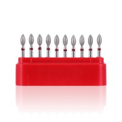 AZDENT Dental FG Diamond Bur Football Shape Egg Fine Grit Red High Speed