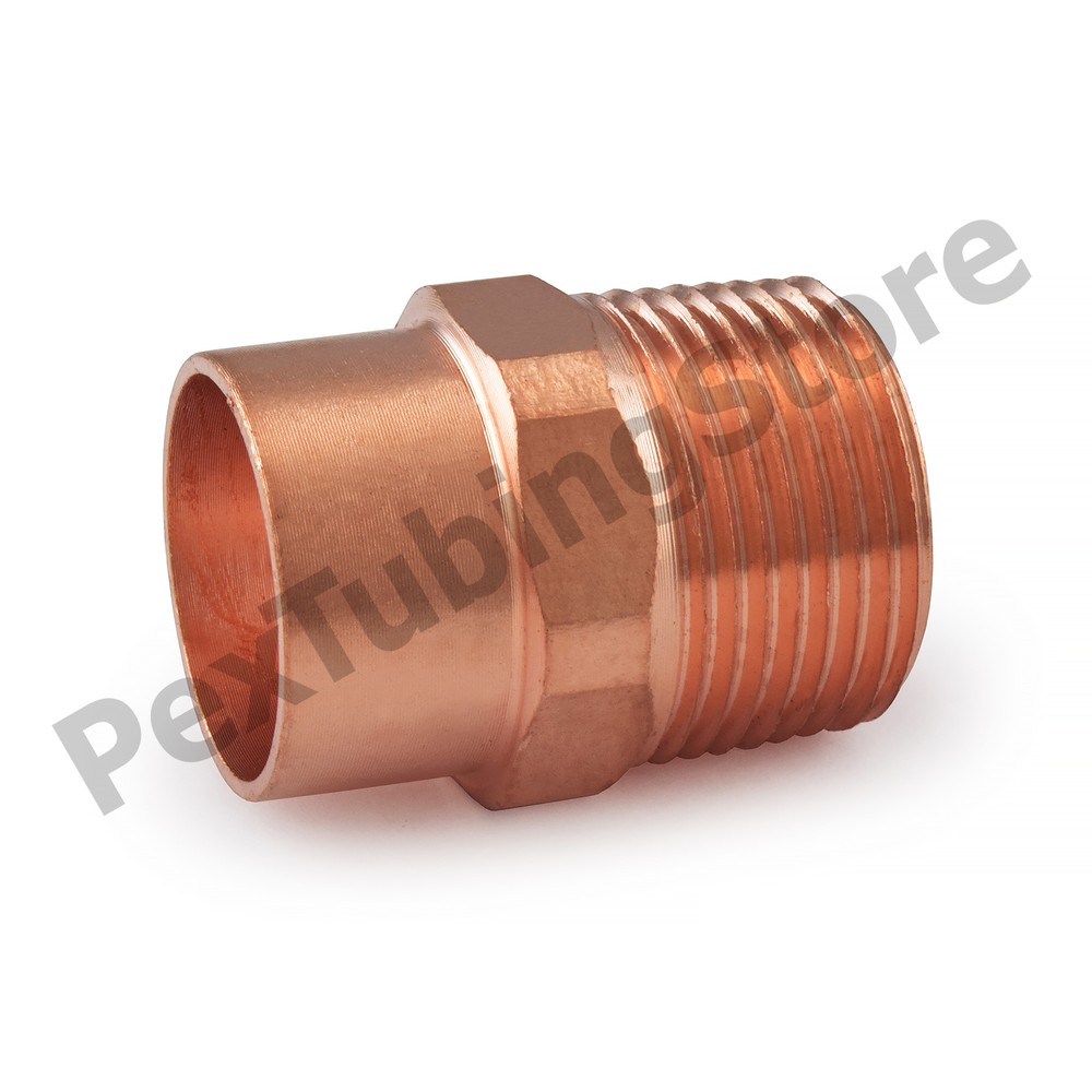 (50) 3/4″ C x 3/4″ Male NPT Threaded Copper Adapters