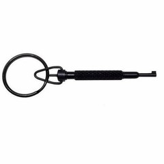 ZAK TOOL TACTICAL HANDCUFF KEY, BLACK, HEAT TREATED STEEL ROUND SWIVEL ZT11