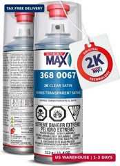 SprayMax 2K Semi Matte Clear Coat | 2K Automotive Satin Clear Coat Spray Paint f