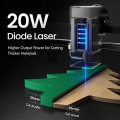 LONGER RAY5 Laser Engraver 130W with 400*400mm honeycomb bed, laser cutter.