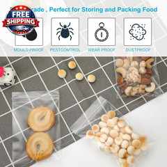 100 Pack of 5”x7” 2 Mil Clear Reclosable Zip Poly Bags