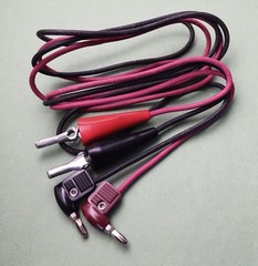 HH Smith #647 MultiMeter Test Lead Set: 4mm Banana to Alligator Clips