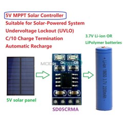 3.7V 4.2V MPPT Solar Charge Controller 18650 Li-ion-ion Battery Module 1A 5V