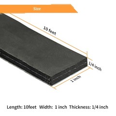 Adhesive Reinforced Solid Rubber Sheets Cloth Inserted 1/4 Thick X 1 In