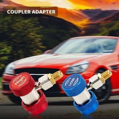 A/C Quick Coupler Connector Adapters High & Low Manifold AC Gauge Set 1/4″ Flare