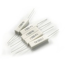 7 Watt Wire wound Cement Resistors Axial 0.05 ohms to 100K ohms 5% J Full range