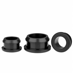 Black Silicone Rubber Snap-On Grommets Tube Inserts Hole Plugs Ø 4.5mm – 60.6mm
