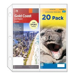 20 Pack Folded Map Sleeves – 2 Pocket 4.5×11 Binder Brochure Protector Holder…
