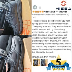 HISEA NINGO Men’s Slip Resistant Work Shoes Chef Kitchen Oil Resistant Sneakers