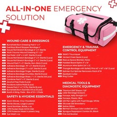 Ever Ready First Aid Fully Stocked Emt Trauma Bag First Responder Medical Kit