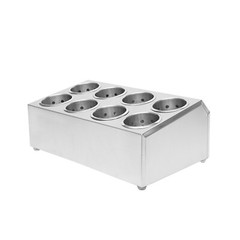 8 Compartment Stainless Steel Flatware Holder Commercial Silverware Organizer