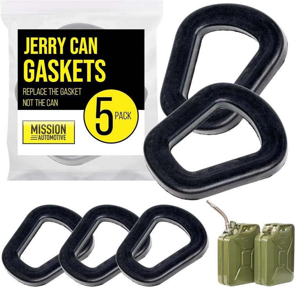 Mission Automotive Jerry Can Gaskets 5 Pack Gas Can Spout Replacement for 20 L