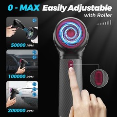 Compress Air Duster, 200000RPM Electric Air Duster with Brushless Motor, Roll…