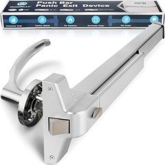IRONWALLS Panic Exit Device Push Bar w/ Exterior Lever 27.5″ Door Hardware.