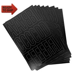 3″ Vinyl Self-Adhesive Black Letters and Numbers Kit, 184 Pieces