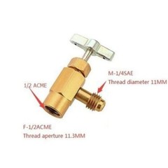 Can Tap Valve Refrigerant Opener Dispenser Tank Adapter 1/4 Freon hose Self Seal