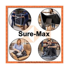 Sure-Max 8 Moving & Packing Blankets – Ultra Thick Pro – 80″ x 72″ (65 lb/dz …