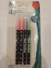 Promarx Gel Roller EFX Pens Pack of 4 ~ Pink Orange Purple Green