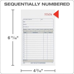 Sales Order Books 2-Part Carbonless 50 Sets per Book 3 Pack 4-3/16×7-3/16 inch