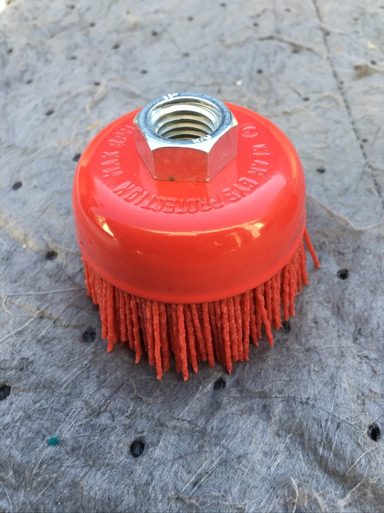 3″ Nylon Infused Abrasive Bristle Cup Brush Wheel Wire 5/8-11 Angle Grinder