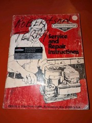 Briggs & Stratton Service and Repair Instructions Manual #270962 PB C-1976