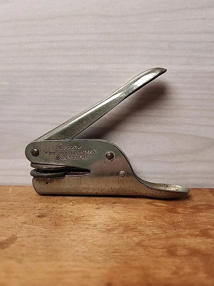 Roovers Monogram Embosser Notary Tool Letter M Or W Vintage