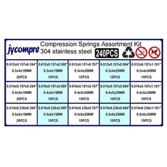 jycompre 240pcs Small Compression Springs Assortment Kit, 15Different Sizes 3…