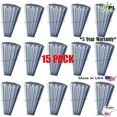 (QTY 15) 4 Bulb / Lamp T8 LED High Bay Warehouse, Shop, Commercial Fixture CLEAR