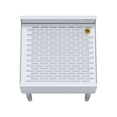 AmGood 24 in. x 22 in. Stainless Steel Underbar Drainboard
