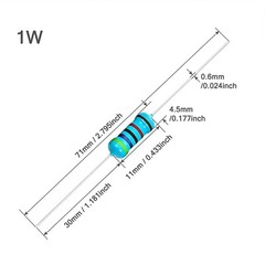 35Valores 175 Piezas 1-10M Ohmios 1 / 2W Kit Surtido De Resistencias
