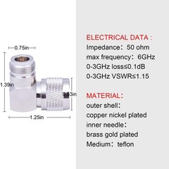 Efficient N Type Right Angle Connectors – 4 Pack for Enhanced Signal Integrity