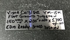 .150 X 2″ X 5.700″ CARBIDE VISTA VM-15M FLAT GROUND 1/8″ BAR STOCK PUNCHES DIES