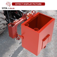 3 Point Ballast Box Category 1 Tractor Quick Tach Hitch Counterweight Red Heavy
