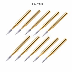 Dental Tungsten Carbide Gold Burs Trimming & Finishing & Polishing Flame FG7901