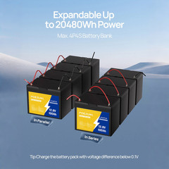 LiFePO4 Battery 12V 100Ah Deep Cycle Solar RV Camper Boat Marine Off-Grid 1280Wh