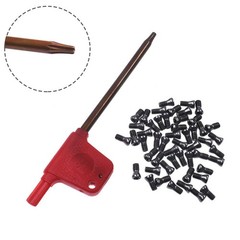 50pcs Steel Lathe Carbide Blade Inserts Hexagon M2.5 X 6mm Screws Torx