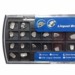 Dental Orthodontic Lingual Bracket Braces 24pcs+Buccal Tube Non-Conve 28pcs/set