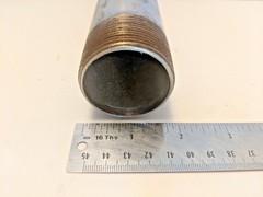 Lot (2) Threaded Steel Pipe Nipples 7 in. Length NPT 1-5/8 in. ID 1-7/8 in. OD