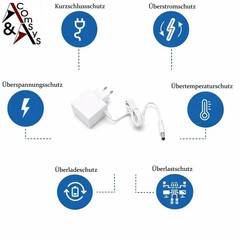 3V 4.5V 5V 6V 9V 12V 18V 24V 1A 1.2A 2A DC Voltage Plug Power Supply 5.5 White