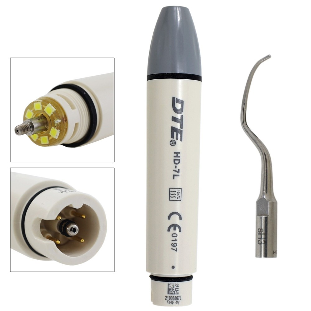 Woodpecker DTE HD-7L Dental Ultrasonic Piezo Scaler LED Handpiece ACTEON Tips H3