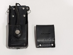 Motorola Universal Radio Holder Swivel Back Belt Loop Black Leather Radio Pouch