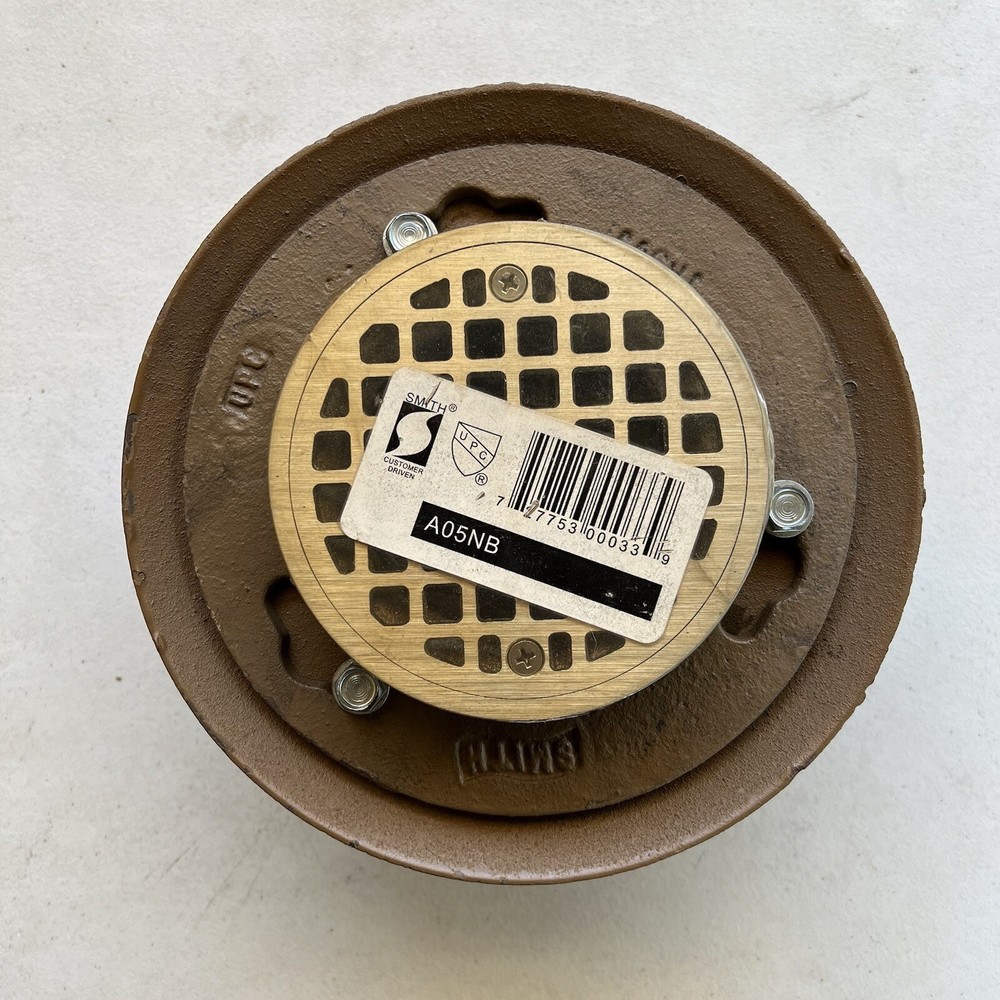 SMITH 2005Y03 9″ Shower Floor Drain A05NB 5″ Adjustable Bronze Strainer 3″