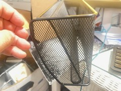 Black Office desk office Wire Mesh Desk Organizer tray 12″L x 6 1/2″”W x 4″H(M14