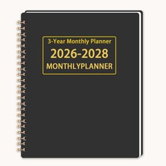 Monthly Planner 2026-2028, 3 Year 5.7” X 8.5”, Black(JAN2026-DEC2028)
