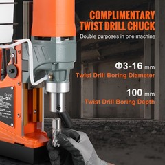 11HSS Bits Magnetic Drill 1450W 12500N Portable Mag Drill Press 850RPM 1.6″