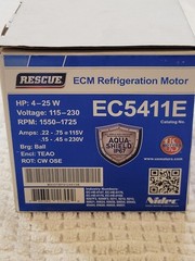 US Motor 4-25W 1550-1725 rpm, 4 Poles, 1 shaft, TEAO Enclosure, Rescue ECM Multi