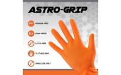 SAS Safety Astro-Grip Orange Nitrile Gloves, 7 mil Thick, 1000/Cs (M-2XL)