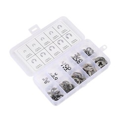 120Pcs Stainless Steel E Clips C Circlip Kit Retaining Ring Assorted 1.5 to 10mm