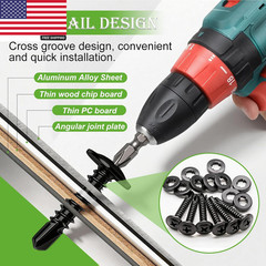 230PCS #8 Self Tapping Screws,410 Stainless Steel Self Tapping Screws for Metal,